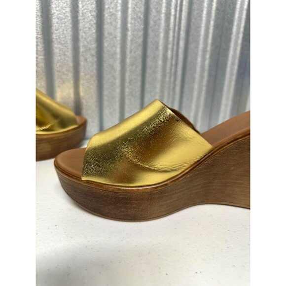 Dune London Gold and Brown Wedges Women’s 9.5 - Picture 8 of 10